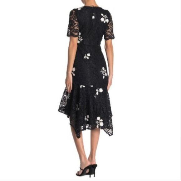 TAYLOR Embroidered Floral Lace Hi Low Shift Dress 8P - Picture 3 of 7